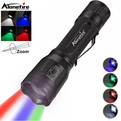 Linterna LED multicolor 4 en 1: roja, azul, verde y blanca multiuso