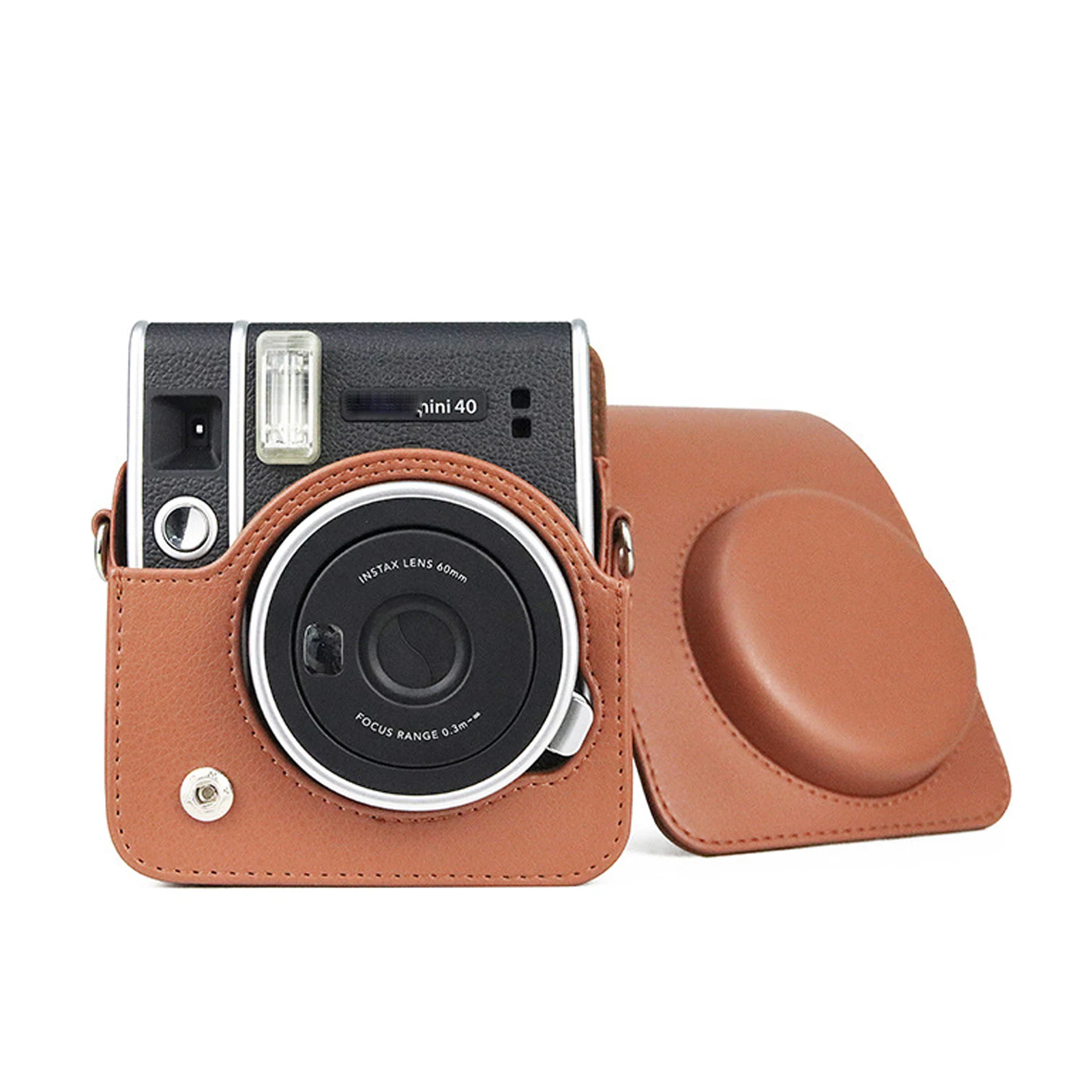 Mini 40 funda protectora de cuero PU Retro para cámara fotográfica Fujifilm Instax Instant Film con correa extraíble para hombro - imagen 4