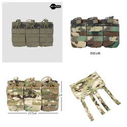 Chaleco táctico para exteriores con bolsa MOLLE para cargadores