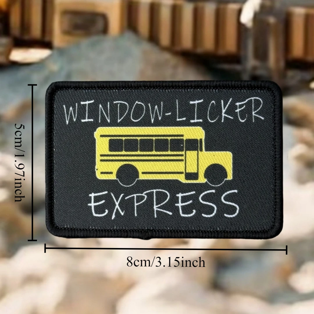 Parche de insignia de moral Express para lamer ventanas, emblema táctico militar, parches de gancho y bucle impresos para ropa, pegatinas para mochila - imagen 2