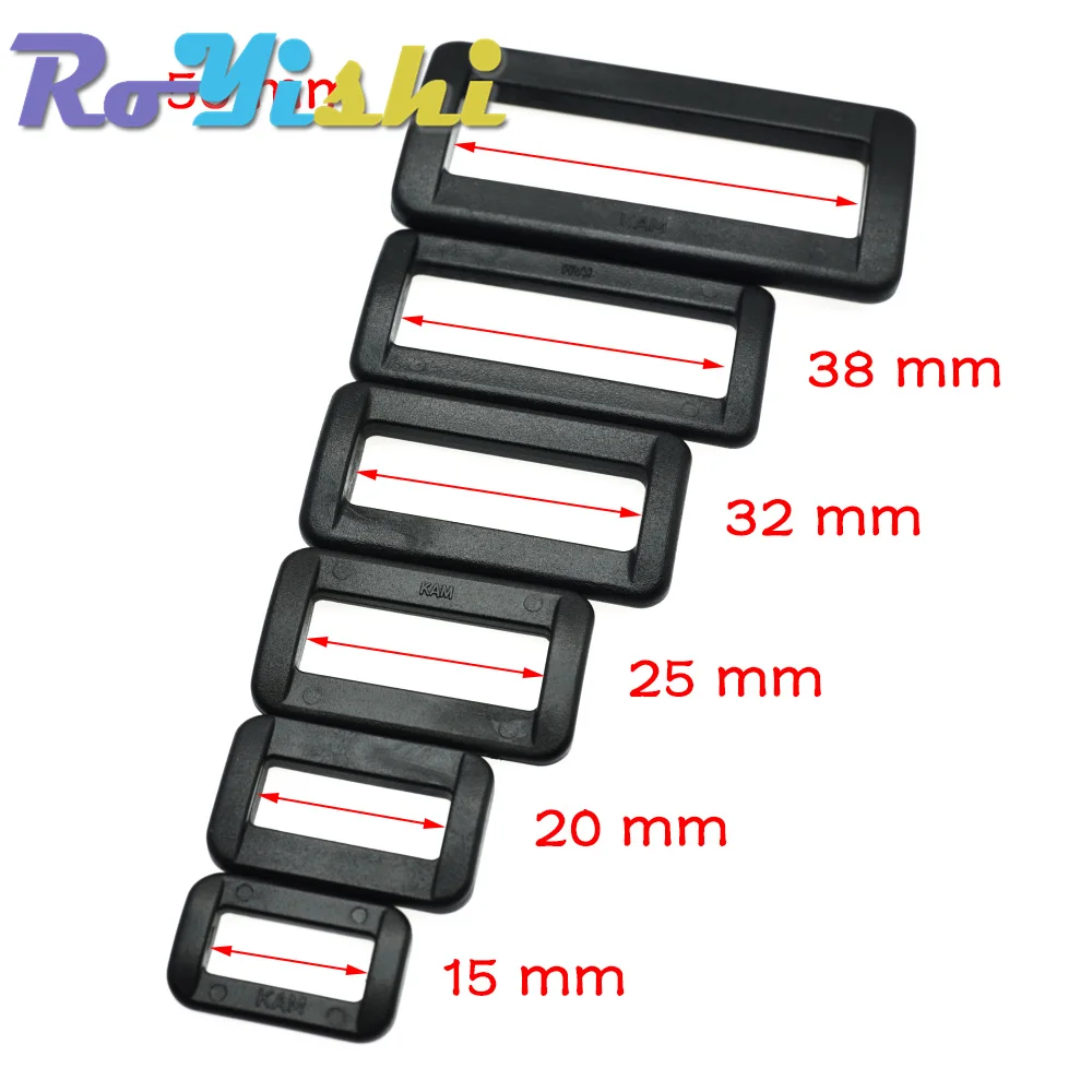 Hebillas ajustables de los anillos del rectángulo de Looploc de los bucles plásticos para las correas de las mochilas - imagen 2