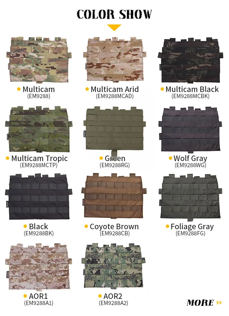 Tejido Cordura 500D y estructura MOLLE