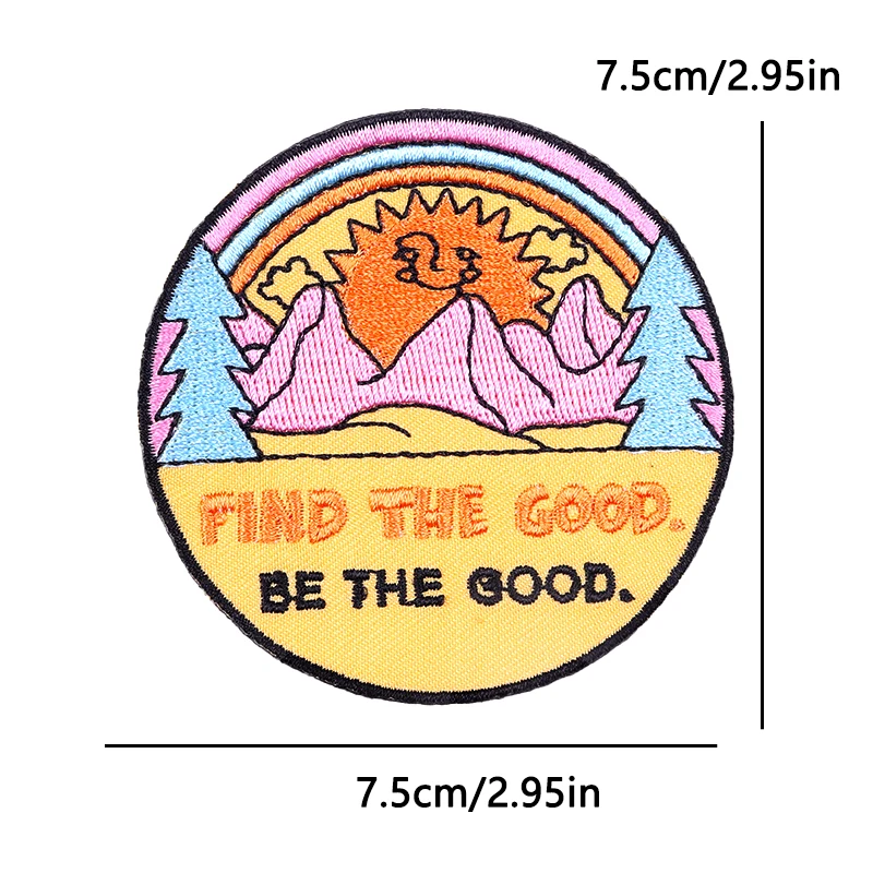 Parches bordados de setas para exteriores, parche termo para planetas, parches térmicos de lobo salvaje para ropa, insignias artísticas de Van Gogh, pegatinas - imagen 5