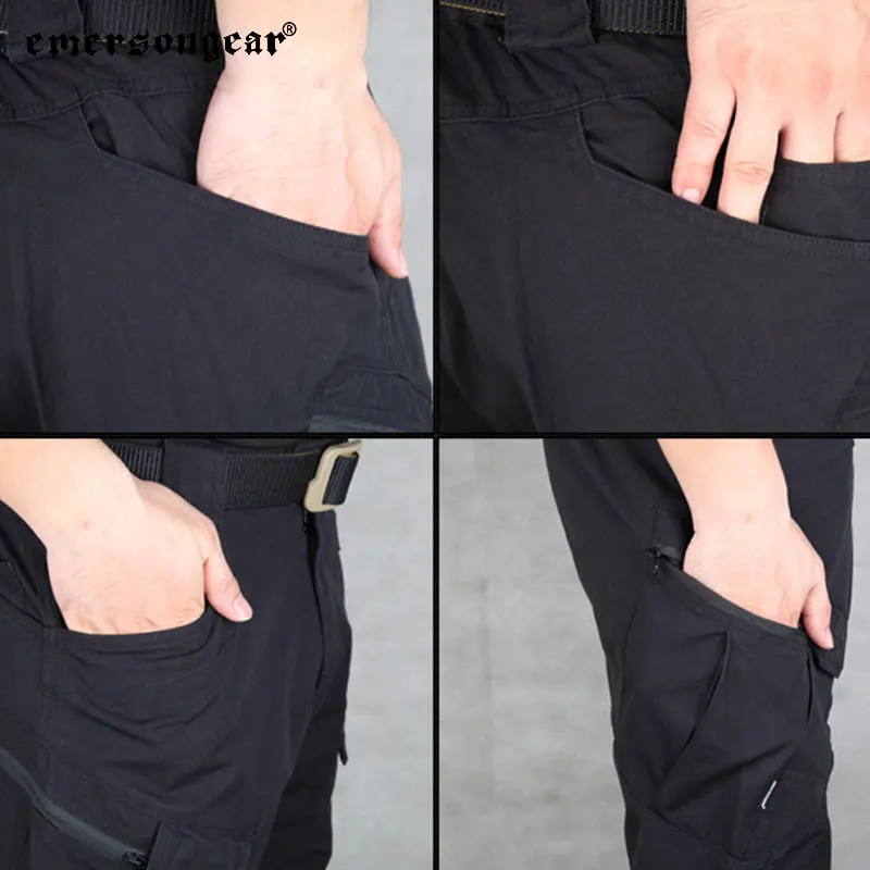 Emersongear Pantalones tácticos Hombres Pantalones cargo Deportes al aire libre Senderismo Caza Camping Ciclismo Viajes Pesca Negro - imagen 5
