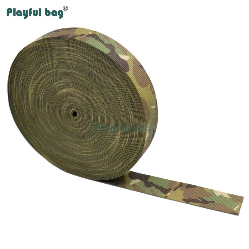 Correa de nailon de camuflaje de 25, 38 y 50MM, 1,4 MM de grosor, chaleco táctico, mochila, accesorios de bricolaje, ropa para fanáticos militares, tela NA20 - imagen 2