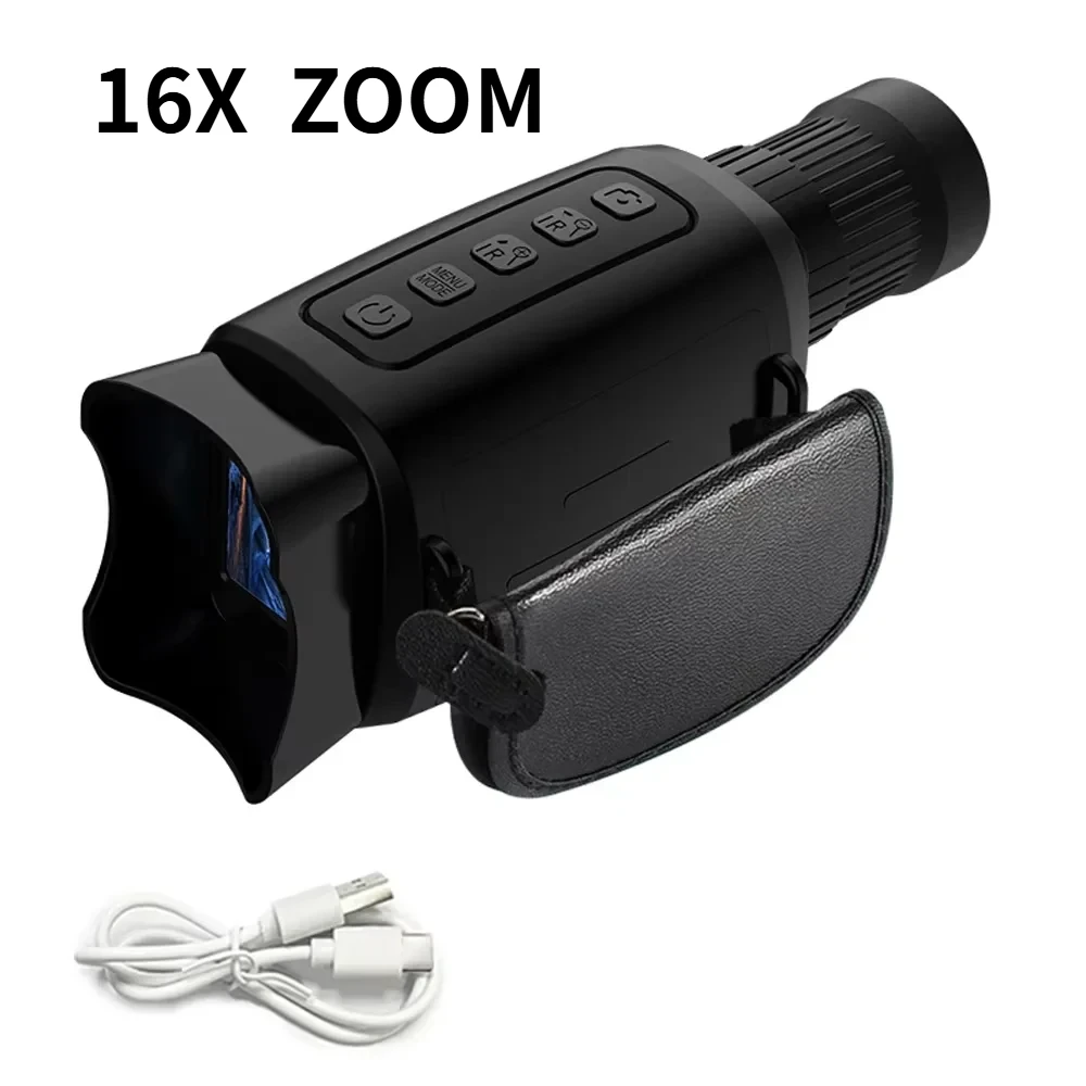 Alcance de visión nocturna 16X con pantalla TFT de 2 "telescopio de caza al aire libre batería de 2000mAh día noche doble uso 100% oscuridad Monocular - imagen 3