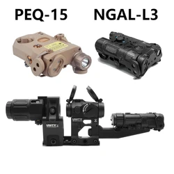 Linterna láser táctica Airsoft PEQ-15 NGAL L3 HRF SKIF montaje unidad micrófono rápido 2,26 montaje para T01 T02 Red Dot Sight G33 G43 G45