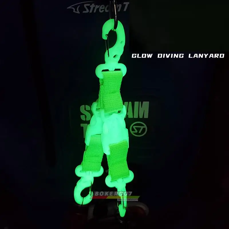 Aletas de buceo que brillan en la oscuridad, cuerda de gancho, desmontaje libre y fácil de colgar - imagen 3