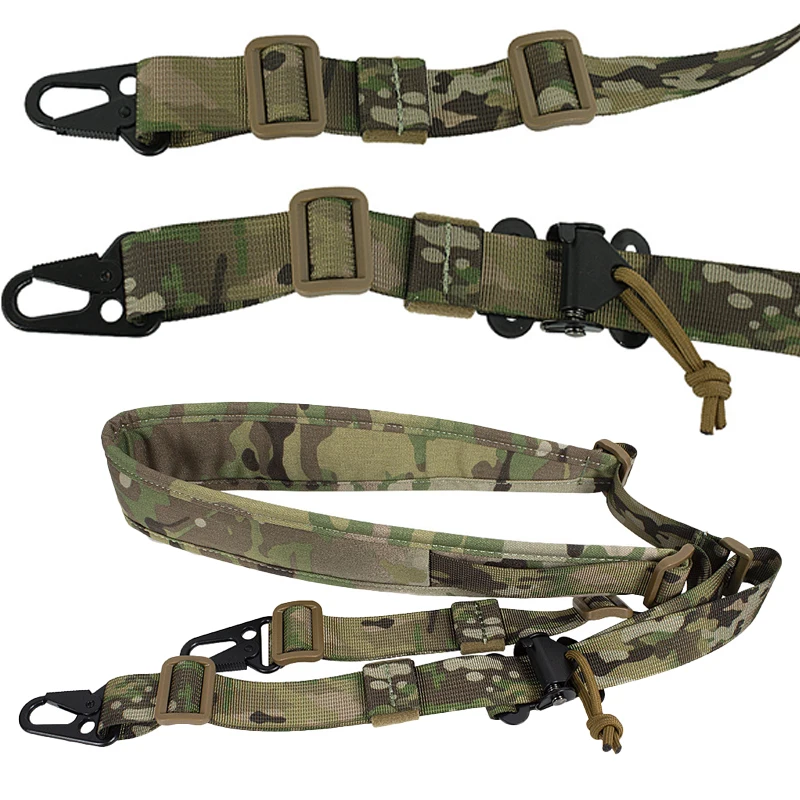 Correa de eslinga táctica Modular extraíble, 2 puntos, 1 punto, ajustable, ancho, acolchado, eslinga giratoria para pistola MK2 FCPC, accesorios Airsoft para caza - imagen 3