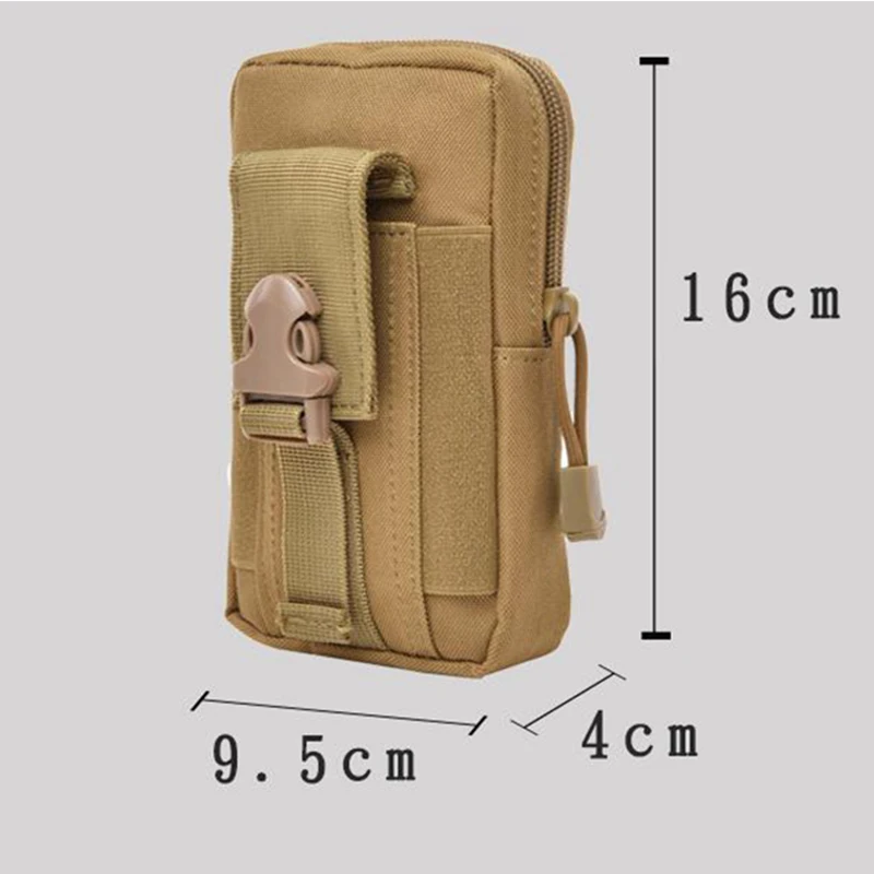 Bolsa táctica Molle para teléfono, bolsa EDC para acampar, senderismo, paquete de cintura al aire libre, bolsa de herramientas de utilidad, bolsa de linterna, bolsa de caza - imagen 2