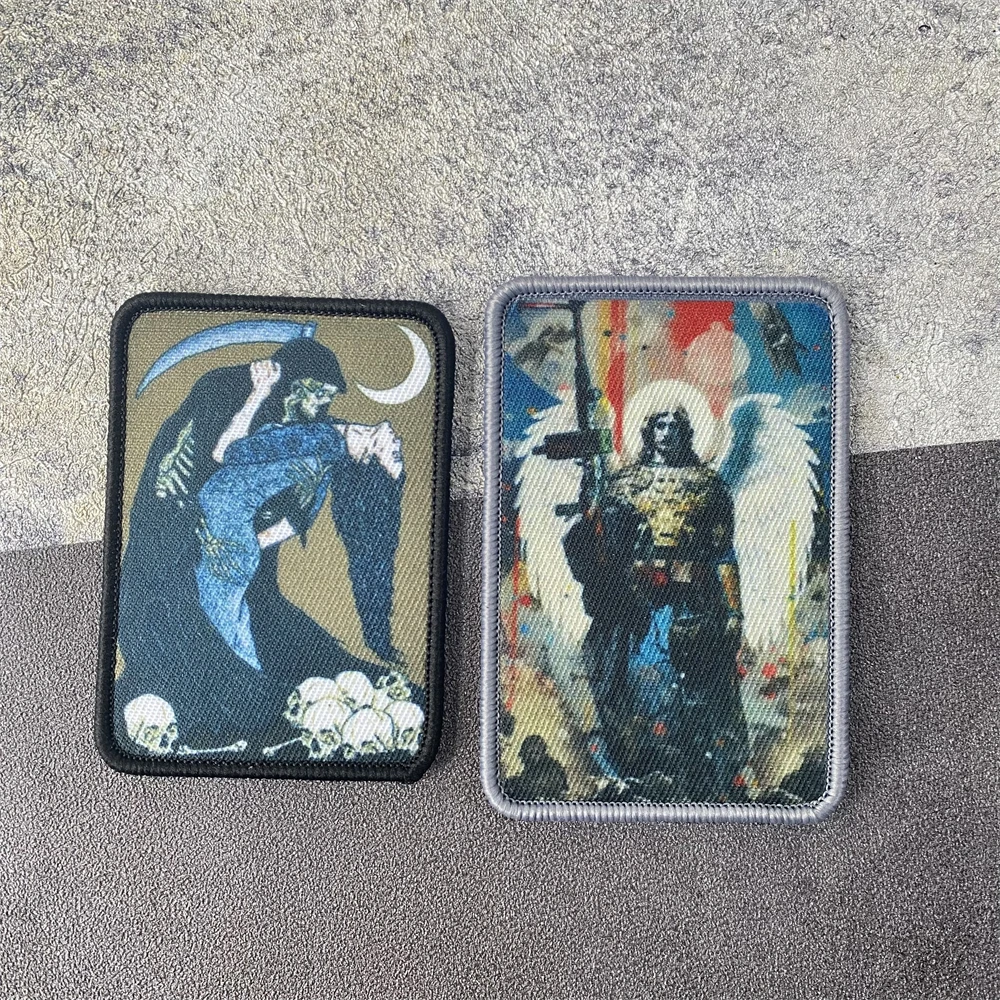 Parche táctico "Dance with Death", insignia de moral "Guardian", pegatina impresa de mochila, emblema militar de gancho y bucle - imagen 2