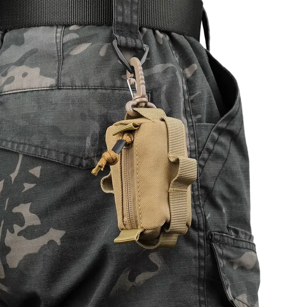 Bolsa táctica EDC para exteriores, tarjetero portátil pequeño, monederos, billetera MOLLE, accesorios para mochila de caza y senderismo - imagen 2