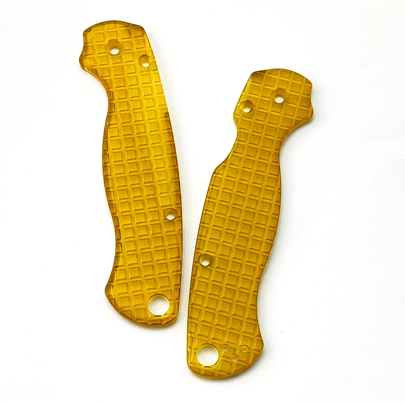 Parches de básculas con mango de cuchillo plegable Ultem PEI, 1 par, para cuchillos originales Para2 C81, Material de parche hecho a medida, accesorios DIY - imagen 2