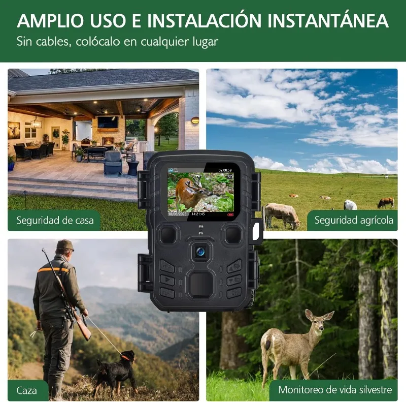 Cámara de vida silvestre 36MP 4K Trail visión nocturna trampa impermeable activada por movimiento gran angular caza al aire libre trampa de exploración natural Cam - imagen 4