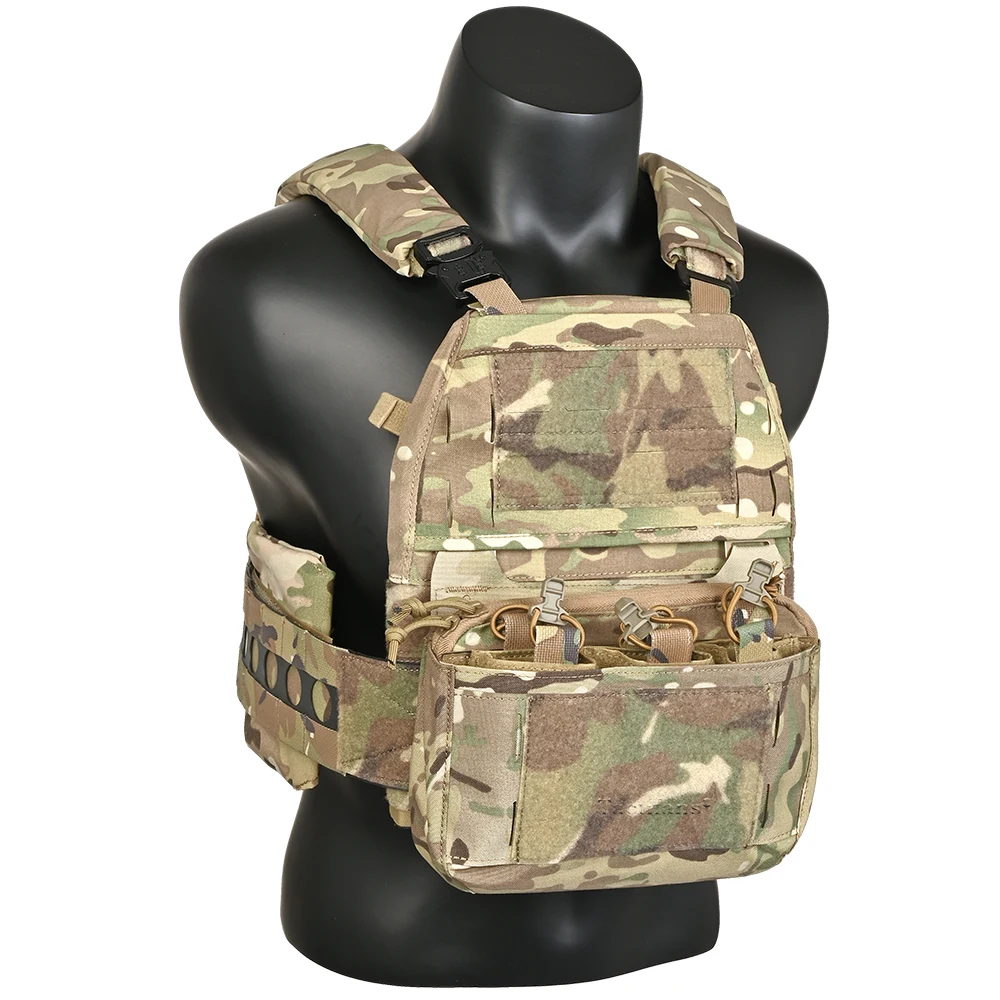 Chaleco táctico estilo Ferro FCPC V5, portador de placa, faja con solapa frontal doble, hombro acolchado, chaleco de caza Airsoft - imagen 3
