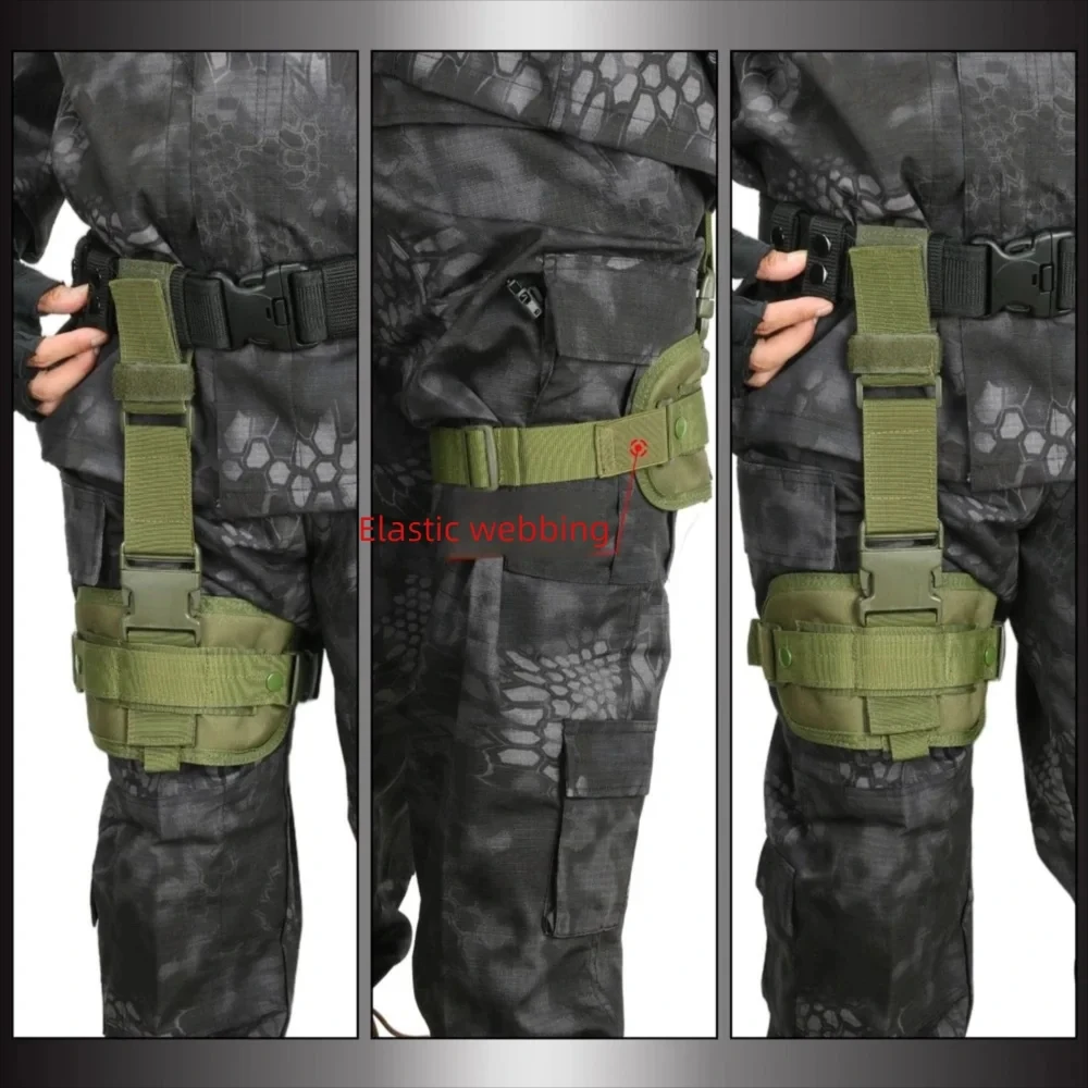 Funda táctica pierna ajustable Molle con bolsa universal - imagen 3