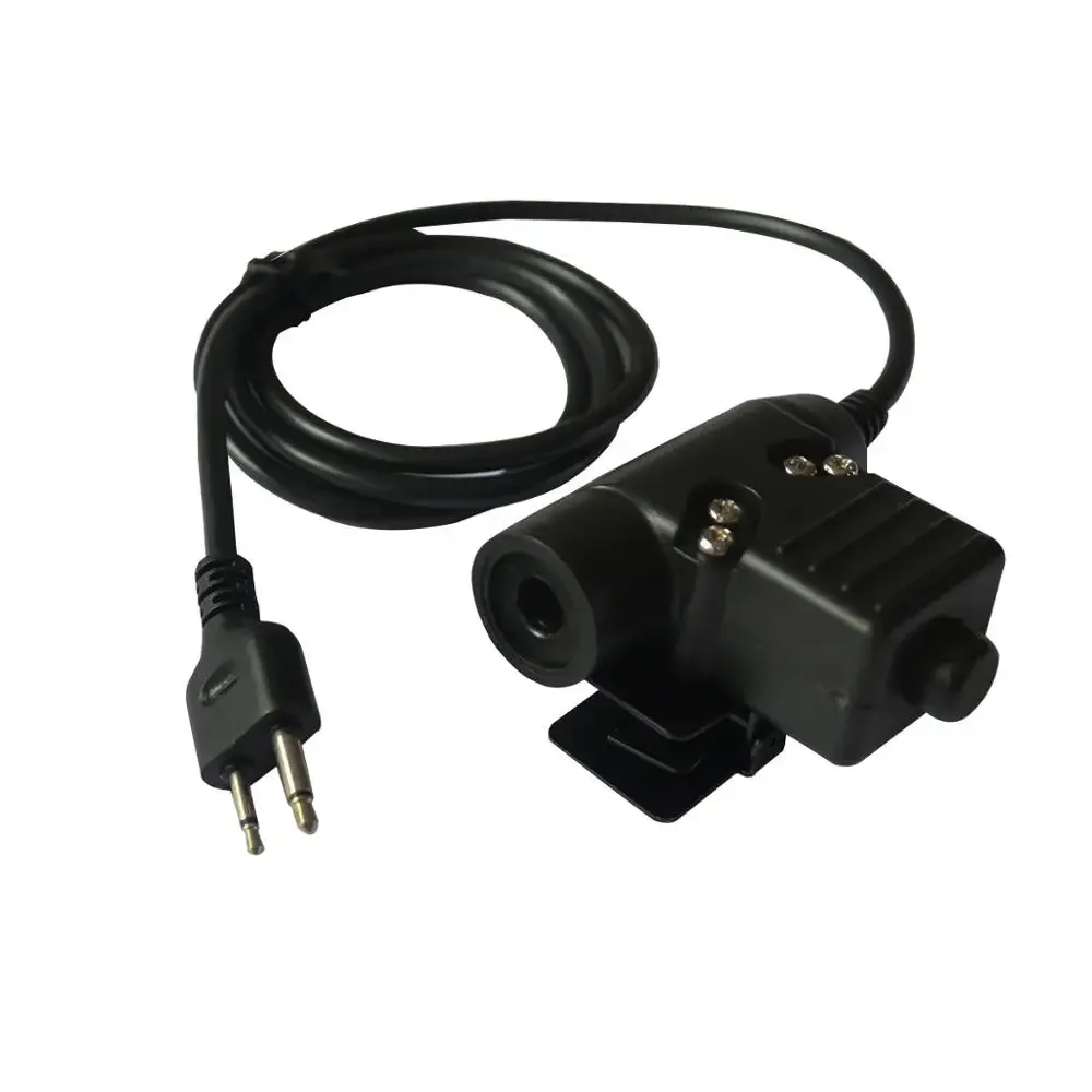Enchufe PTT U94 para KENWOOD/ICOM/Móvil/MIDLAND/Motorola Talkabout adaptador militar de auriculares tácticos de 1 pines/2 pines - imagen 4