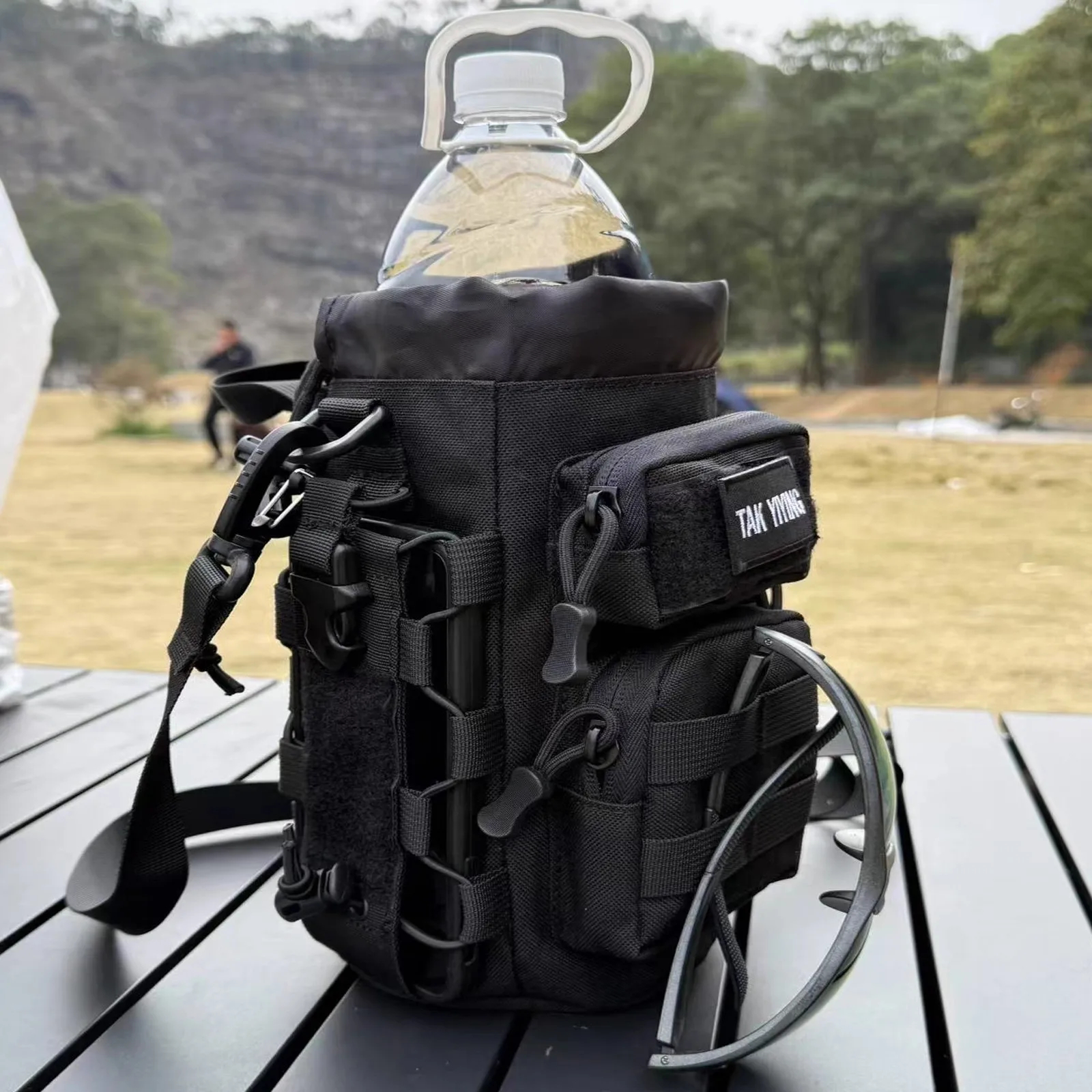 Soporte para botella de agua portátil multifuncional, bolsa para teléfono de gran capacidad, bolsa táctica para botella de agua, riñonera deportiva para exteriores - imagen 5