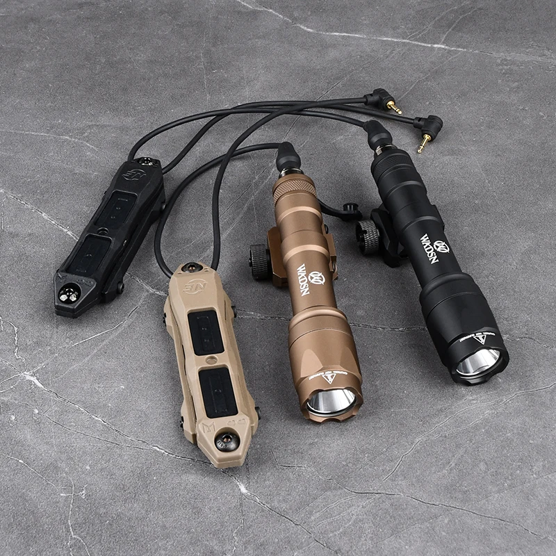 WADSN-linterna táctica M600C, luz LED de 600 lúmenes para arma de caza, explorador, interruptor de presión de Control Dual para m-lok Keymod, carril de 20MM - imagen 4