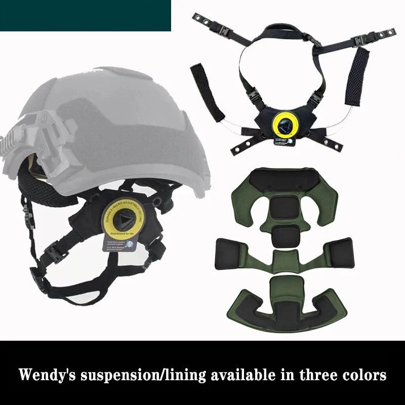 Wendy-sistema de suspensión para casco, almohadilla de esponja de memoria, ajustable, rápido, accesorios para casco de caza al aire libre