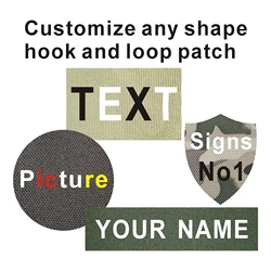 Etiqueta de insignia de rayas tácticas DlY de marca con número de nombre de personalidad, parche de gancho y bucle bordado con gancho de hierro