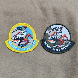 Parche bordado tiburón táctico para uniforme