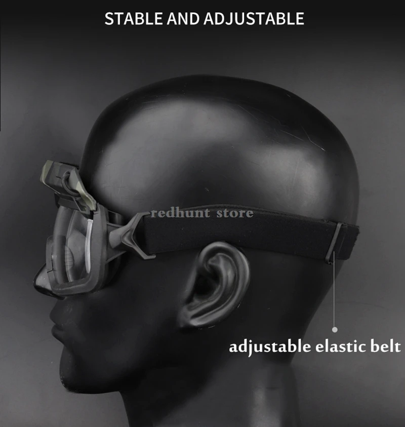 Gafas deportivas con protección UV para exteriores, lentes a prueba de viento, casco táctico, caza, Paintball, novedad - imagen 5