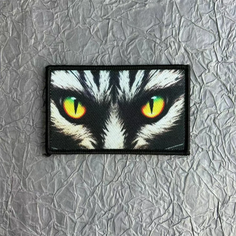 Parche de gato bordado en la ropa, pegatinas impresas, insignia de moral, parches tácticos militares, mochila, gancho y bucle, Wappen - imagen 5