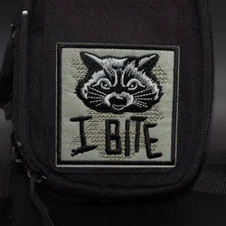 Parche de cohete de mapache, insignia bordada de moral táctica, gancho y bucle, mochila militar, ropa, pegatina decorativa, brazalete