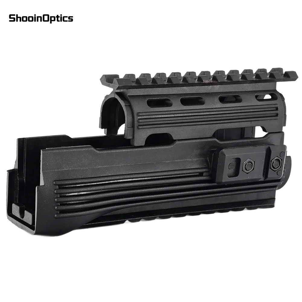 Guardamanos táctico AK74 de polímero resistente con rieles Picatinny