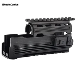 Guardamanos táctico AK74 de polímero resistente con rieles Picatinny