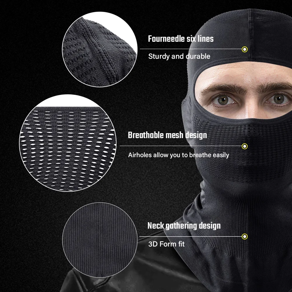 Pasamontañas para bicicleta, cubierta de cara completa, protección UV transpirable, absorción del sudor, casco para deportes al aire libre, bicicleta, ciclismo, motocicleta - imagen 4