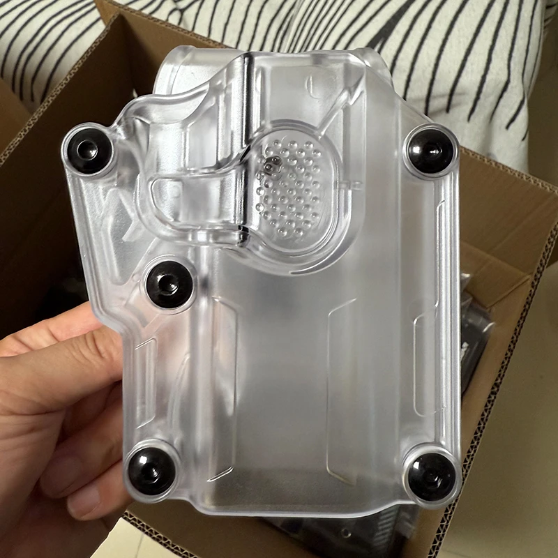 Funda transparente Universal para pistola con bloqueo automático, fundas transparentes con liberación rápida para Glock 1911 S & W P320 92 más