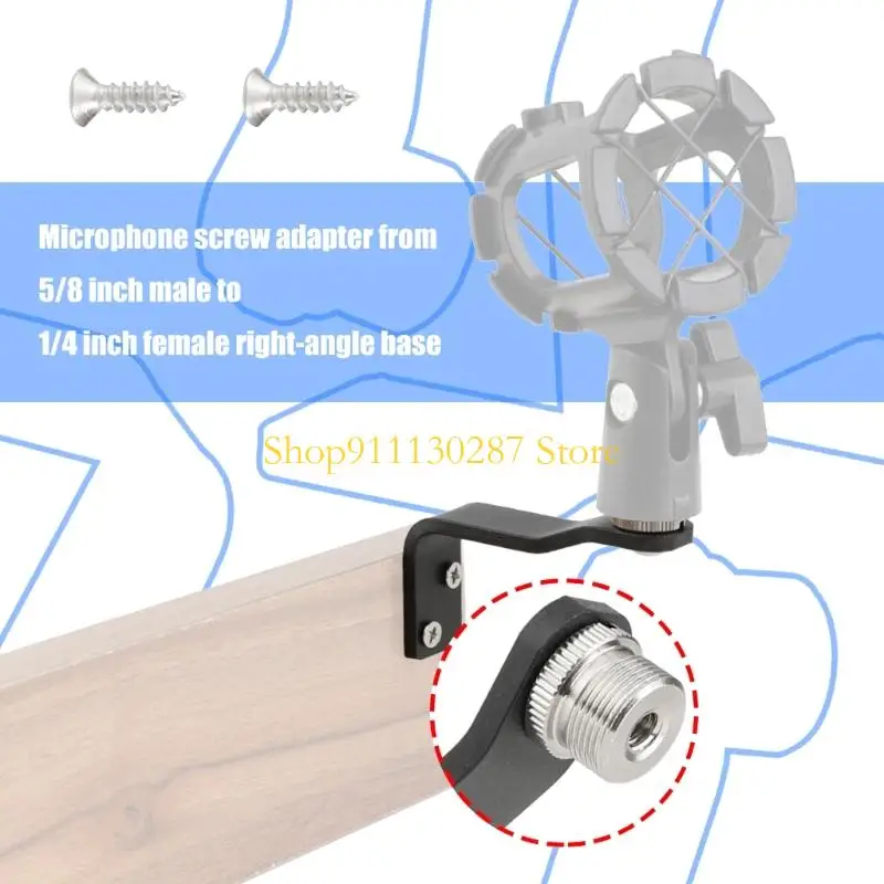Adaptador tornillo micrófono estándar J1HC con montaje en techo pared ángulo recto 5/8 pulgadas-27 macho a - imagen 5