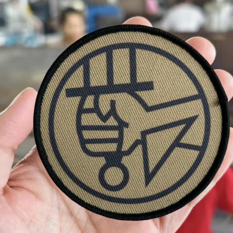 Parche de impresión de escudo Hellboy BPRD, chaleco táctico, brazalete con gancho y bucle, mochila, insignia decorativa de moral, parches adhesivos para ropa - imagen 2