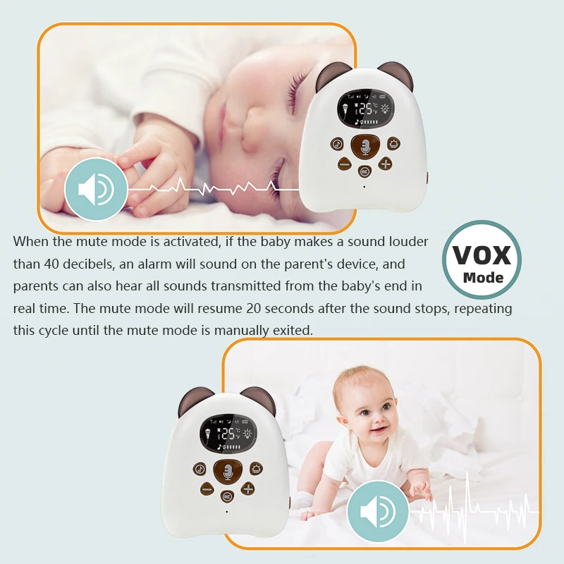 V50 NightLight Monitor para bebés portátil con audio bidireccional VOX - imagen 3