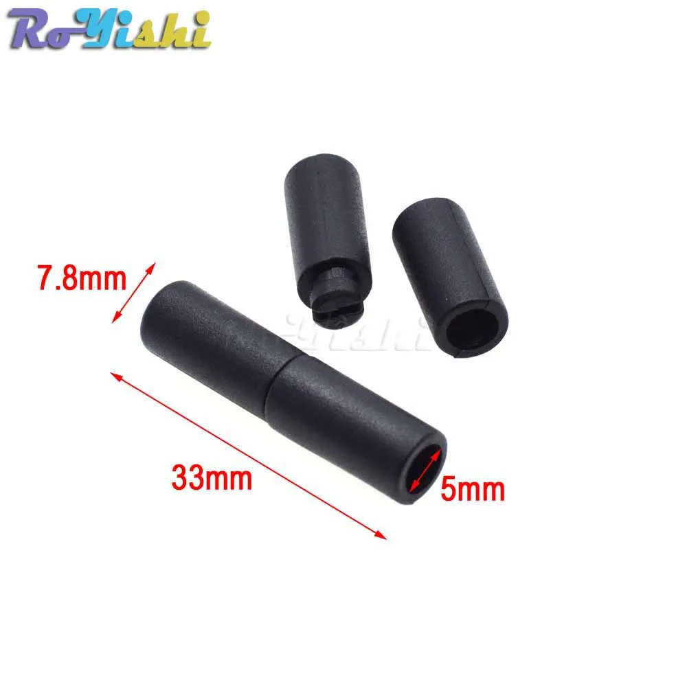 Conectores de plástico negro para cordones de cinta, separadores de seguridad Pop, 10 unids/paquete - imagen 2