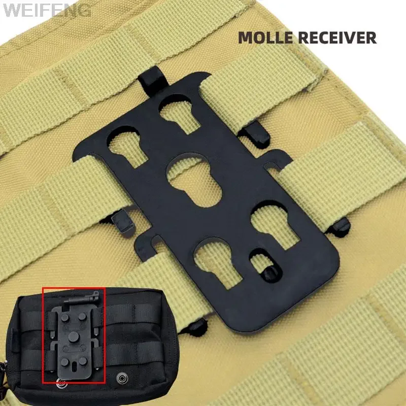 Insertos y receptor de plataforma de fijación MOLLE táctico, placa adaptadora Modular Mag EDC, conexión de chaleco, adaptador de fijación Molle - imagen 3