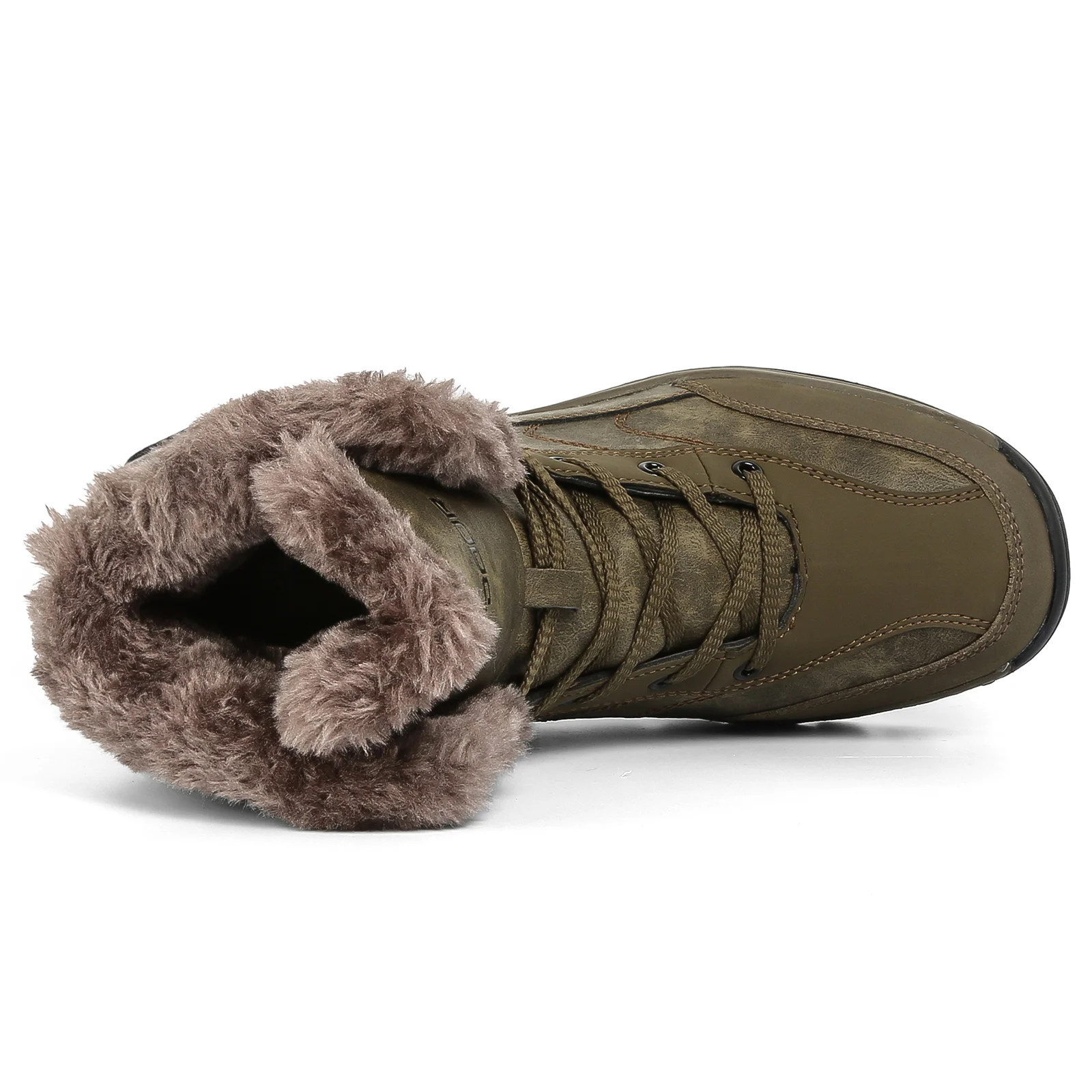 HIKEUP-Botas de invierno para hombre, zapatos de senderismo de gran altura, botas de entrenamiento de campo al aire libre, zapatos de nieve de escalada, talla grande - imagen 3