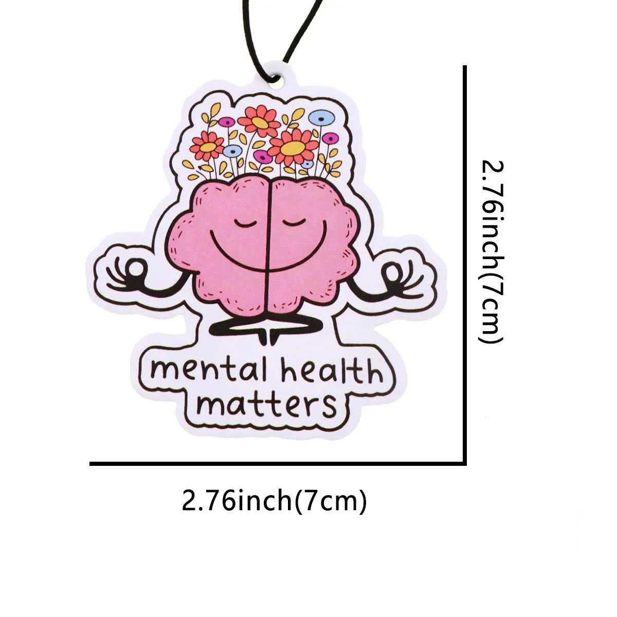 Ambientadores para coche de salud mental, tabletas de aromaterapia para coche, decoraciones colgantes para espejo retrovisor, accesorios para coche, colgantes interiores - imagen 4