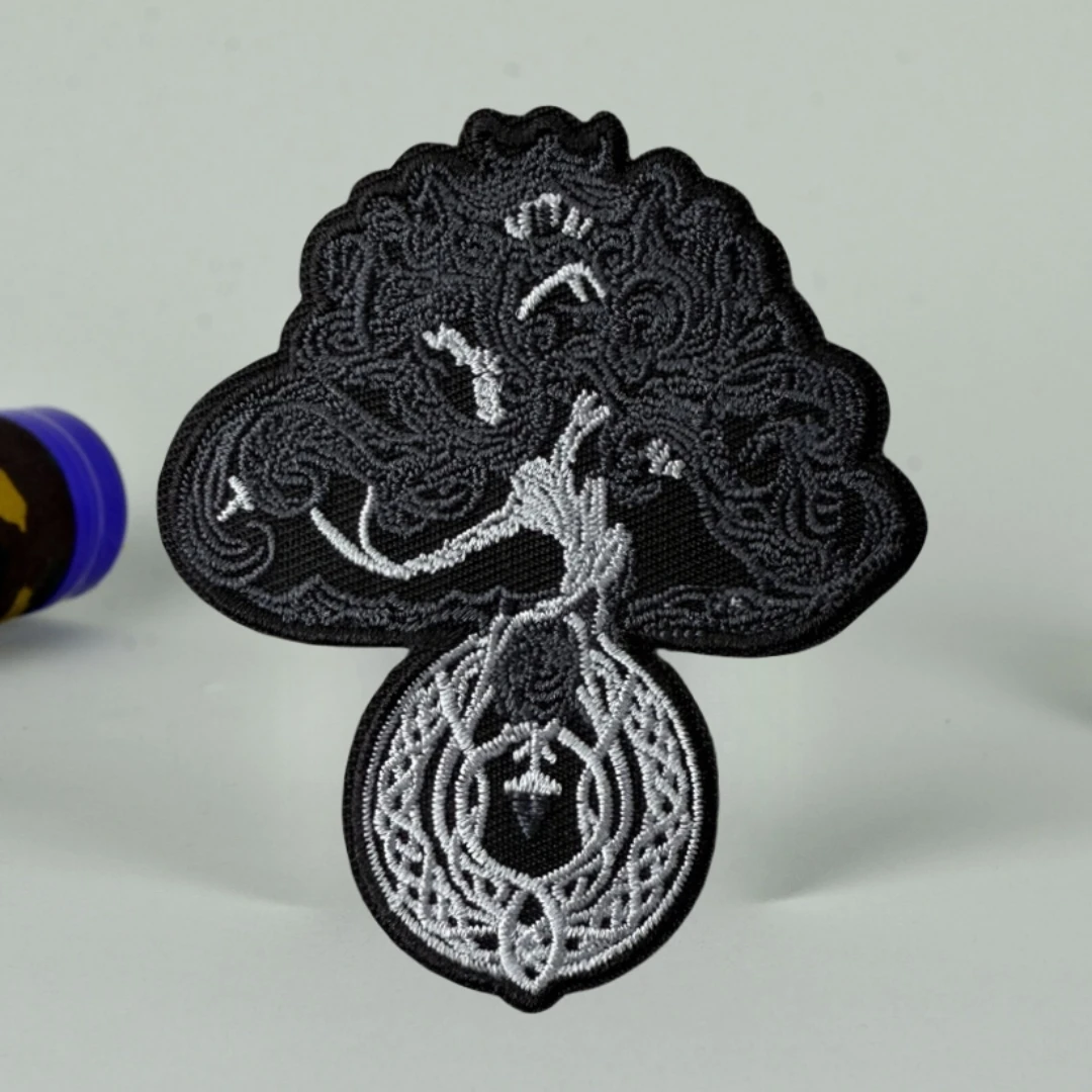 Parche de árbol de la vida, insignia de moral táctica, emblema militar, pegatina para mochila, parches bordados de gancho y bucle para ropa - imagen 2