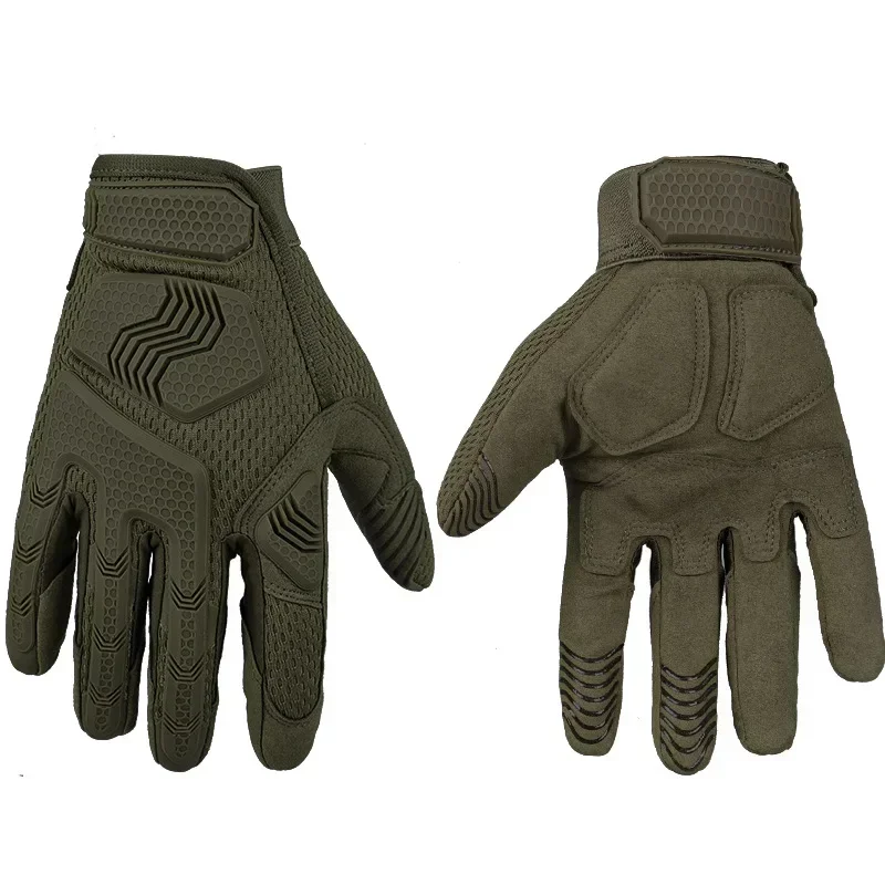 Guantes Airsoft para combate táctico, guantes con pantalla táctil, equipo de protección para tiro, senderismo, caza, manoplas de camuflaje con dedos completos - imagen 4