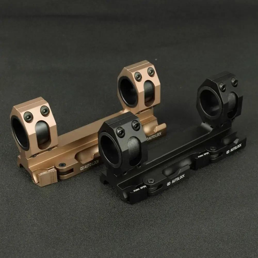 Soporte de alcance táctico, 25,4mm, 30mm, tejedor, carril picatinny, anillos de alcance, bases de montaje QD voladizo extendidos con bloqueo automático para caza - imagen 2