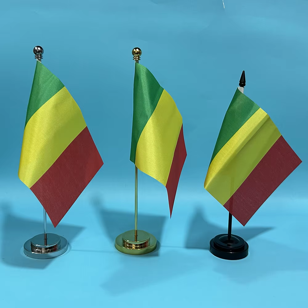 Bandera nacional Mali 14x21 cm escritorio - imagen 2