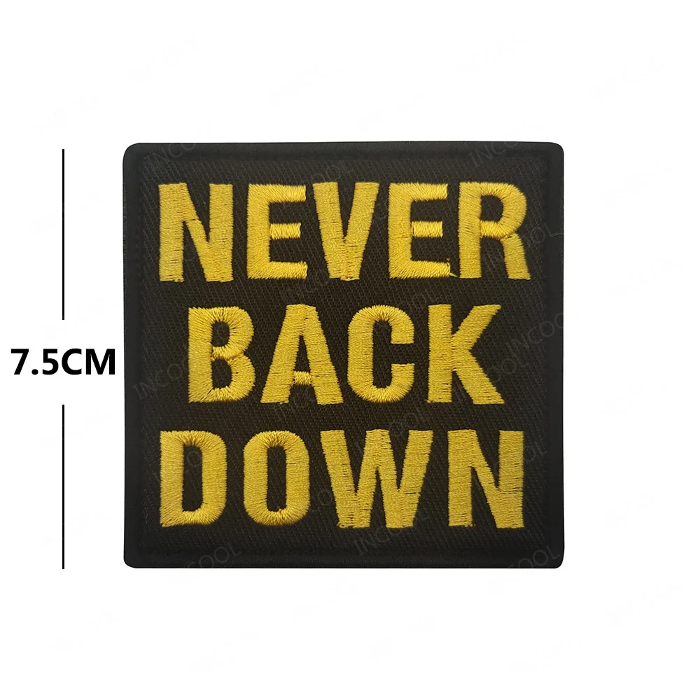 Bordado de letras en inglés, parches de moda con dicho divertido, obtienelo hecho, nunca hacia abajo, insignias decorativas para ropa, chaqueta - imagen 5