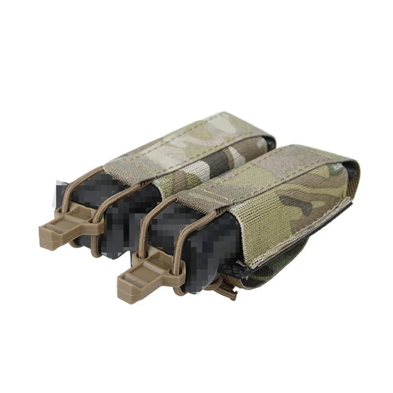 Bolsa con Clip de compartimento articulado doble, chaleco táctico de caza, bolsa de accesorios pequeños MOLLE - imagen 3