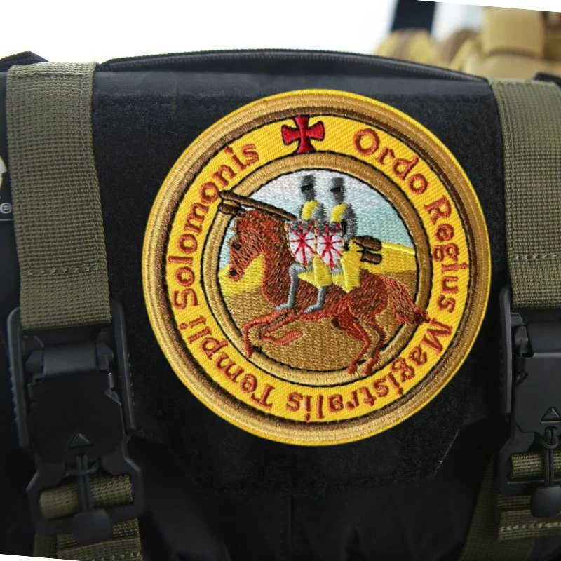TEMPLAR KNIGHTS Embroidery Patch on Clothes Tactical Morale Badge Hook Loop Military Patches Backpack Stickers Armband - imagen 4