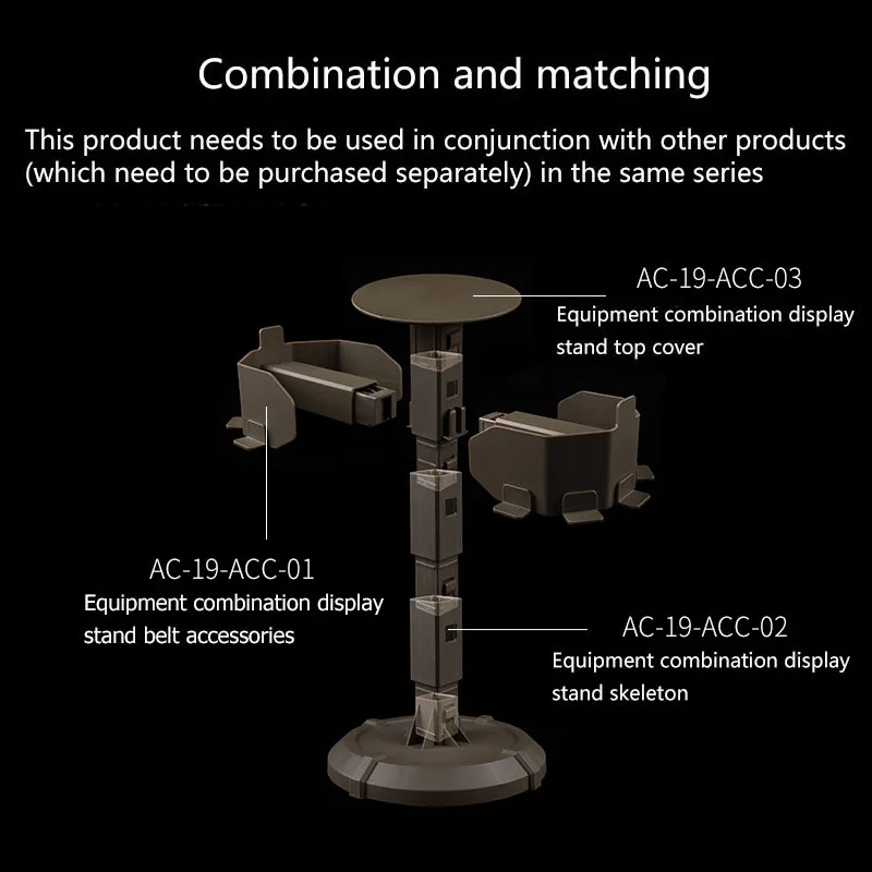 Base de soporte de exhibición de equipo, diseño Modular, fácil desmontaje y montaje, Material de nailon, fácil de usar - imagen 3