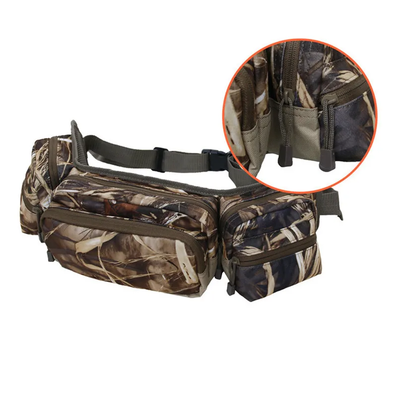 Bolsa de cintura táctica de camuflaje para fotografía de pesca al aire libre, bolsa deportiva para correr, montañismo, bolsillo de entrenamiento - imagen 4