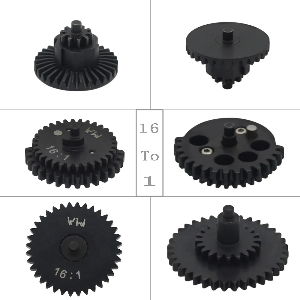 VULPO-Juego de engranajes de alta velocidad y alto par para caja de cambios Airsoft AEG Ver.2/3, relación de accionamiento de corte de acero, 12:1, 16:1, 18:1, 100:200, M.A Gen2 - imagen 3
